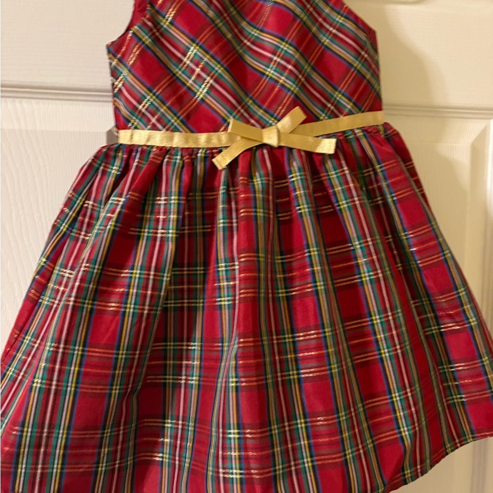 Lots of Love Dress by Speechless Multicolor Plaid Dress - Gold Accents at Waist